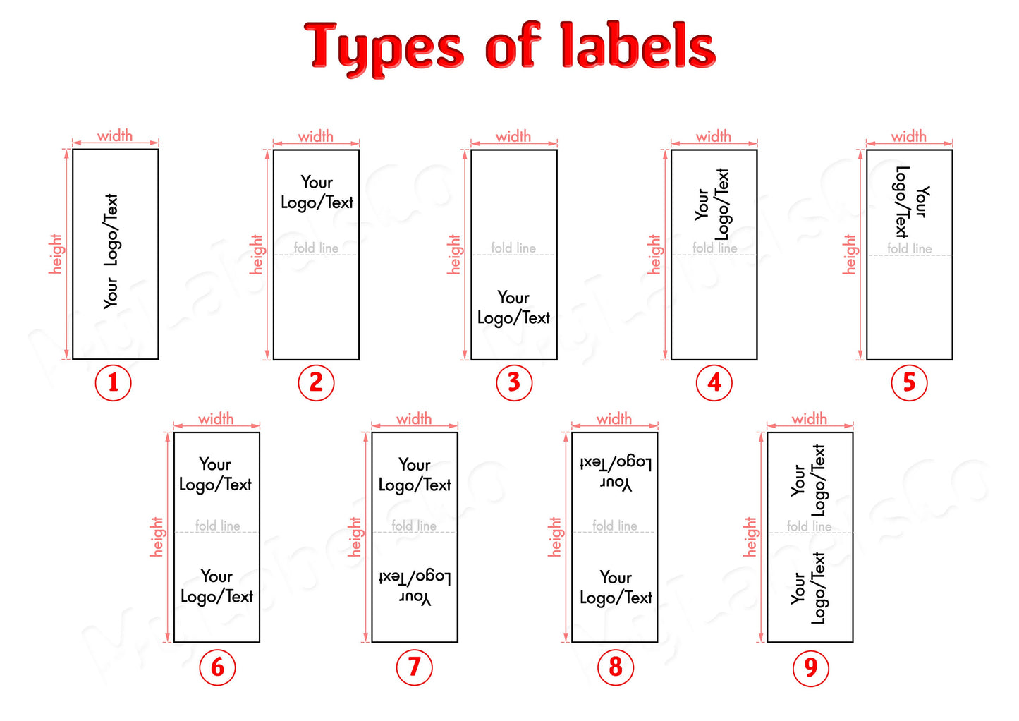 200 Custom Fabric Labels - Sew on - Free Customization Using Any Premade Design Shown