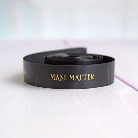 50 Black Satin Tags With Gold Metallic Inks, Woven Labels, Custom Fabric Labels, Satin Tags For Clothing, Woven Labels, Sewing Labels