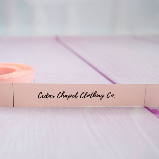 50 Custom Satin Clothing Labels, Pink Organic Labels, Apparel Labels For Handmade Items, Custom Clothing Tags (Sewing And Knitting Tags)
