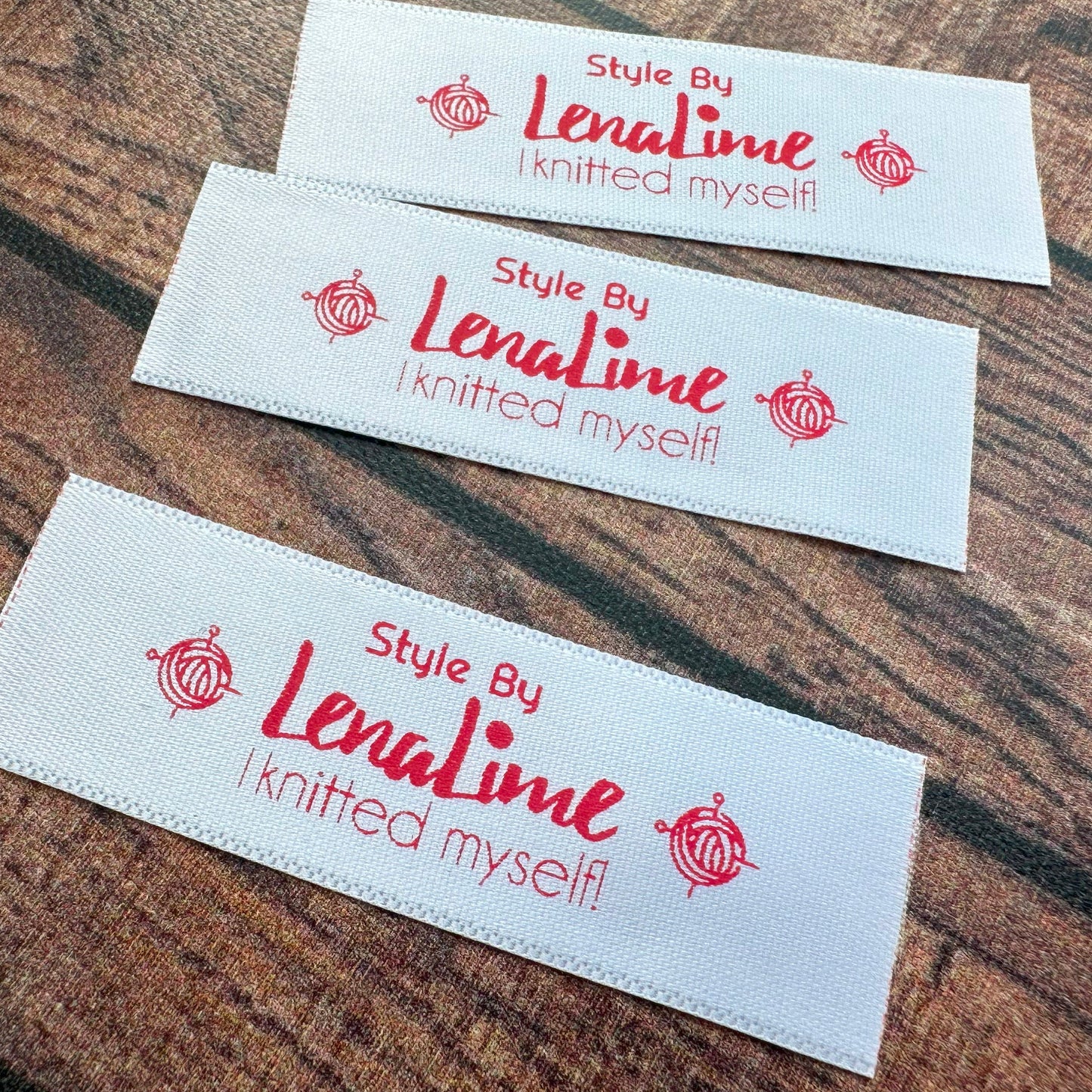 Custom clothing labels white satin fabric labels printed with your own logo text with care label symbols provided