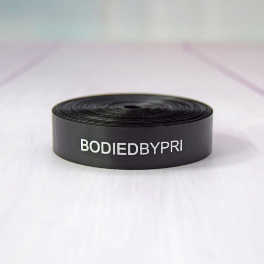 50 pcs SILVER ON BLACK Custom Printed Soft Satin Labels Custom Sew In Labels Custom Printed Satin Labels