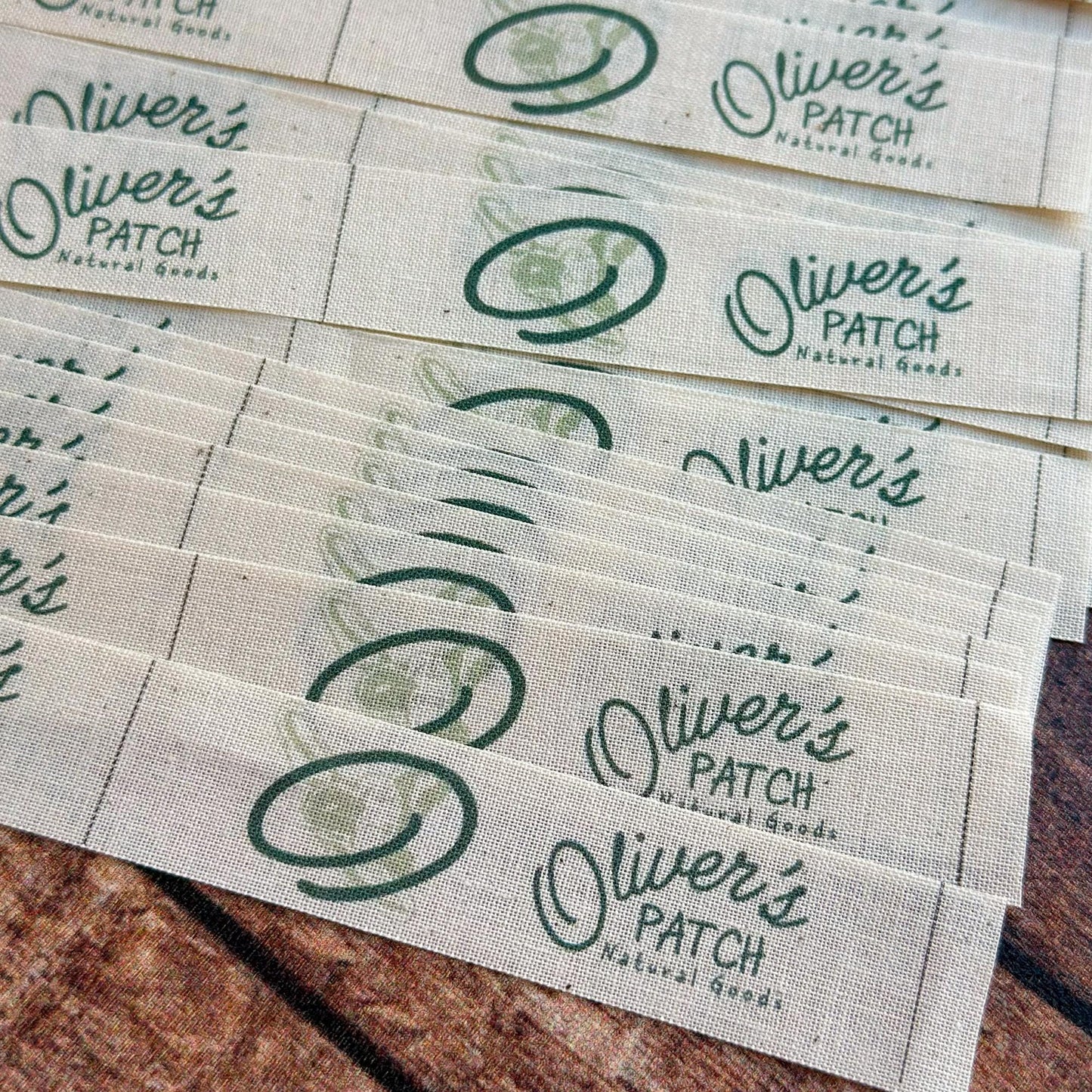 Fold Over Labels - Custom Clothing Labels for Handmade Items, Sewing Labels on Organic Cotton