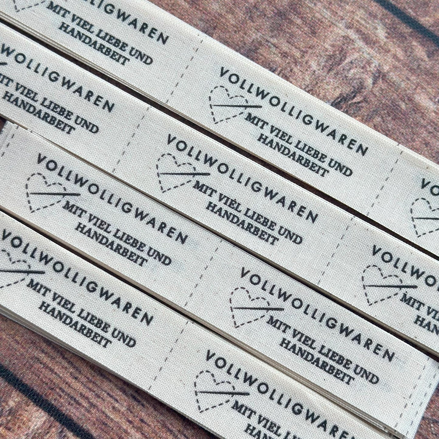 Fold Over Labels - Custom Clothing Labels for Handmade Items, Sewing Labels on Organic Cotton