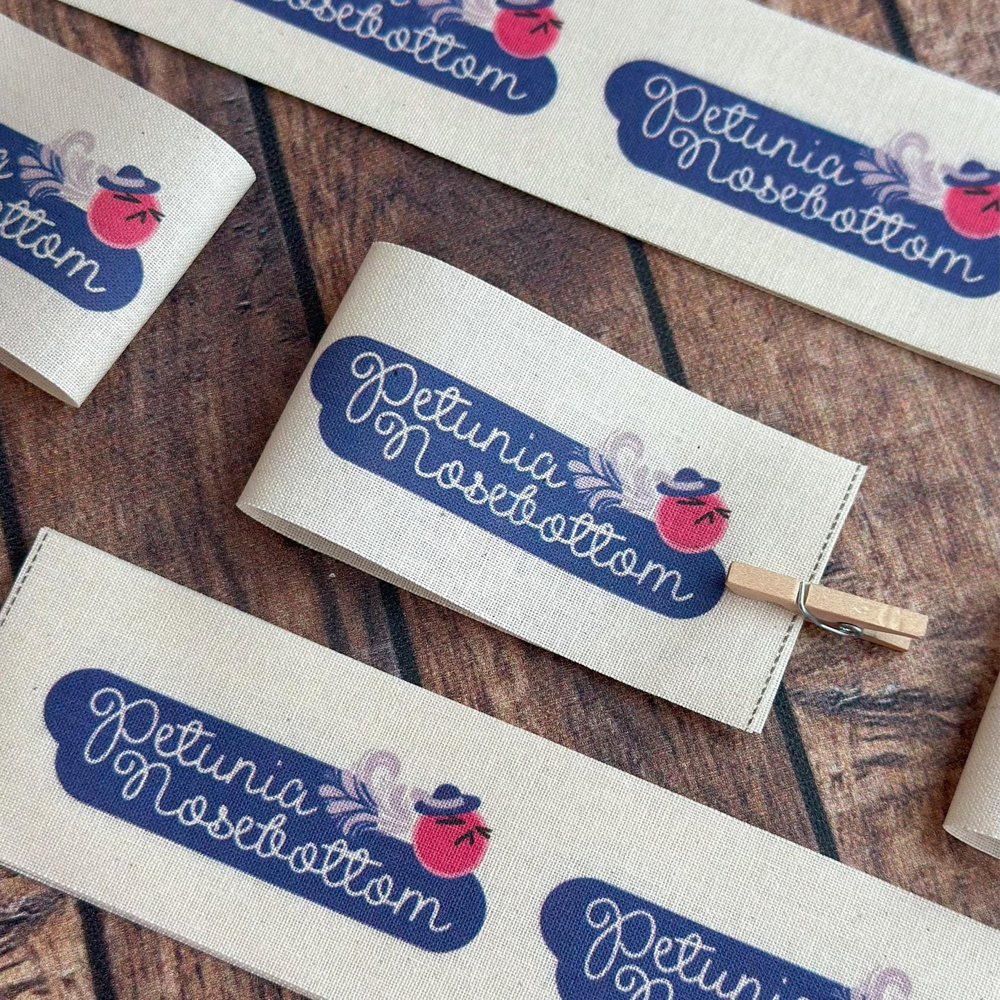 Fold Over Labels - Custom Clothing Labels for Handmade Items, Sewing Labels on Organic Cotton