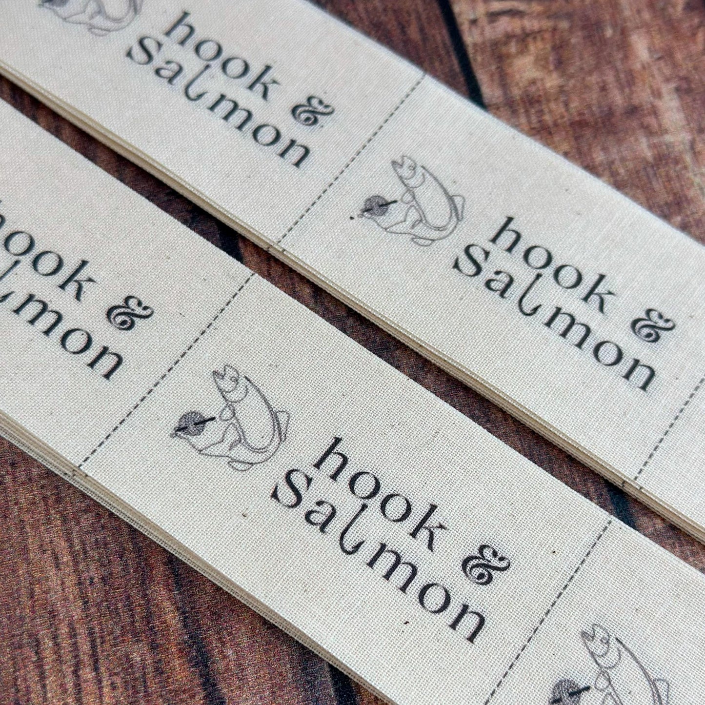 FOLD OVER cotton fabric labels, custom labels, personalized label, sew on label, crochet label, knitting label