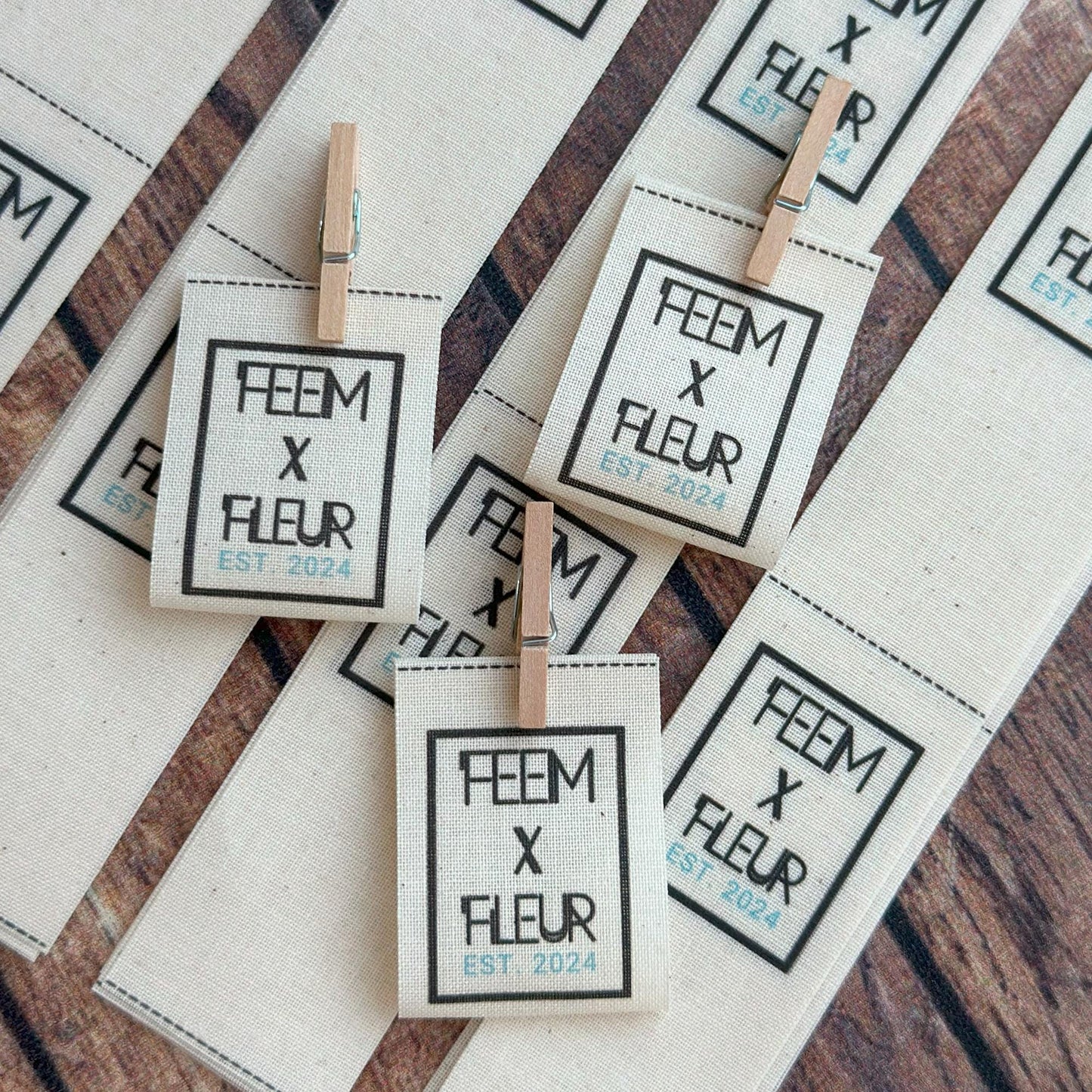 Fold Over Labels - Custom Clothing Labels for Handmade Items, Sewing Labels on Organic Cotton