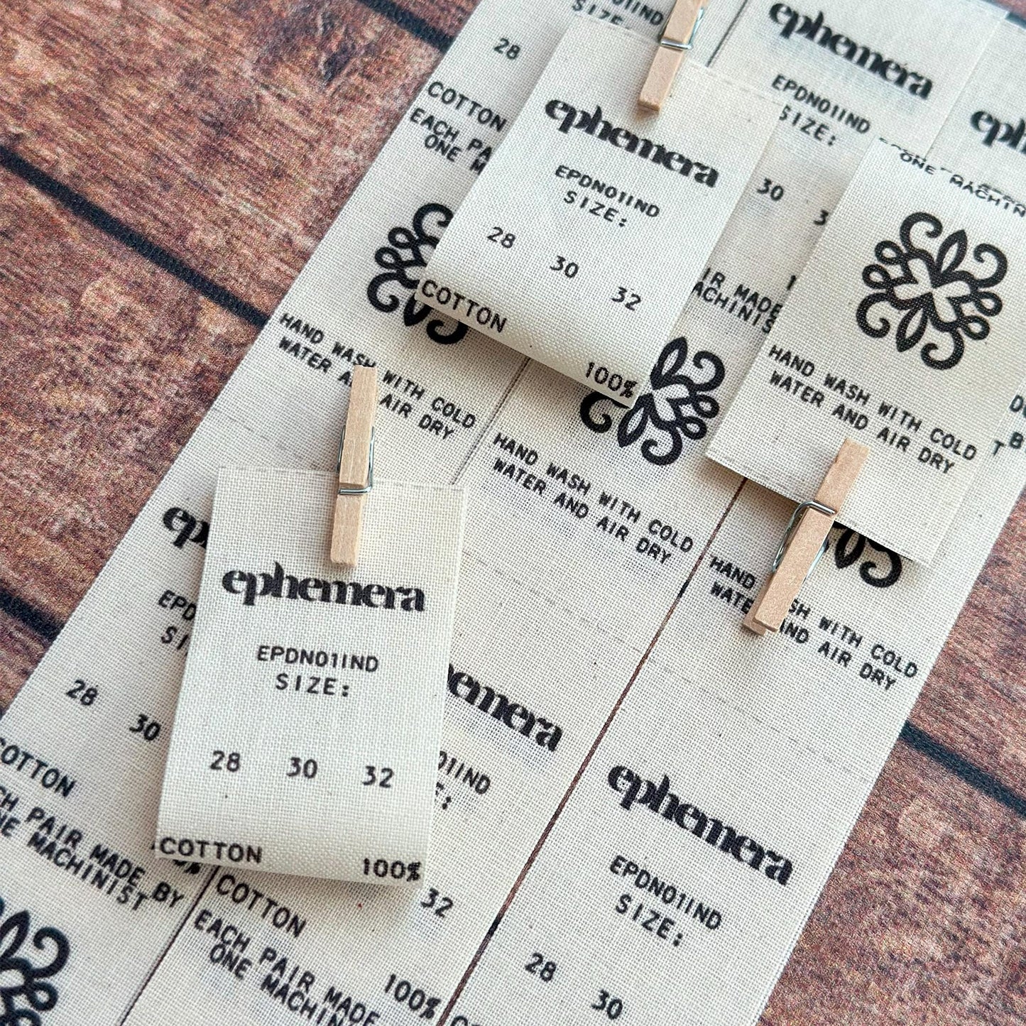 Fold Over Labels - Custom Clothing Labels for Handmade Items, Sewing Labels on Organic Cotton