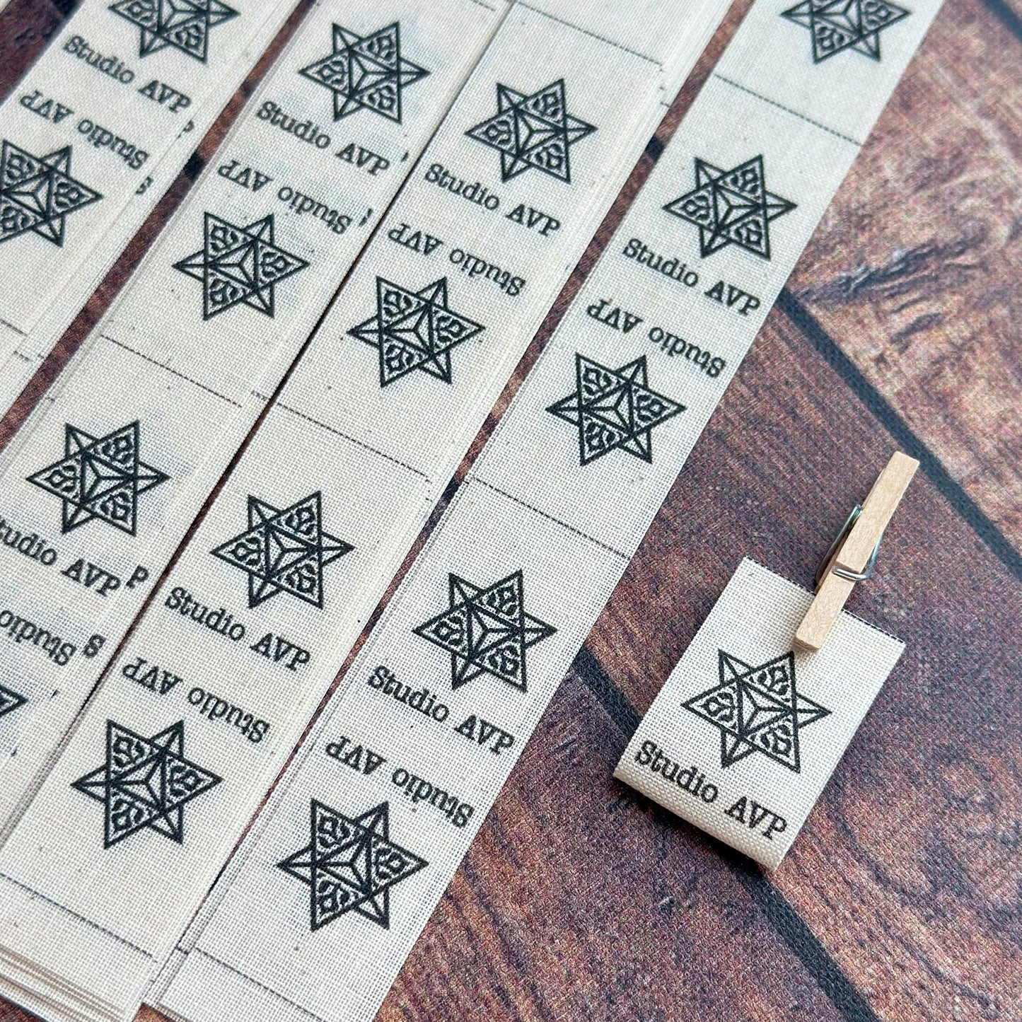 Fold Over Labels - Custom Clothing Labels for Handmade Items, Sewing Labels on Organic Cotton