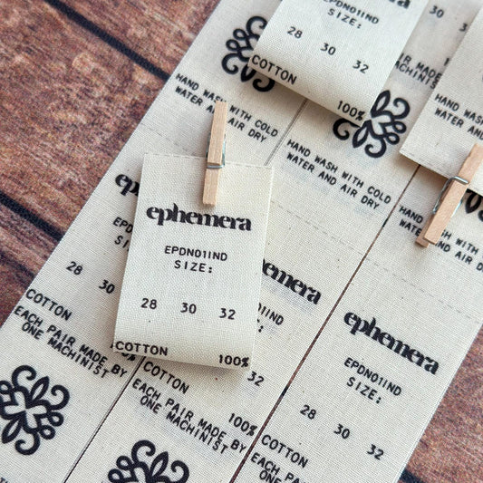 Custom cotton logo labels-brand labels for handmade items, clothing tags, soft cotton labels, custom fabric labels